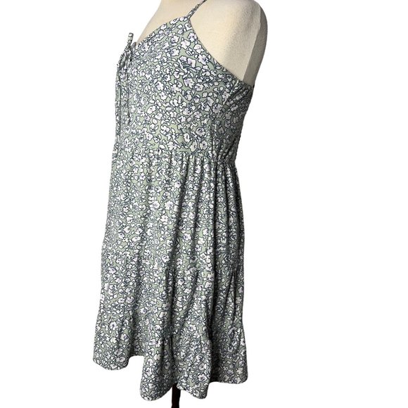 No Boundaries Summer Baby ddoll XXL Dress Green White Floral Mini Sleeveless - Picture 2 of 16